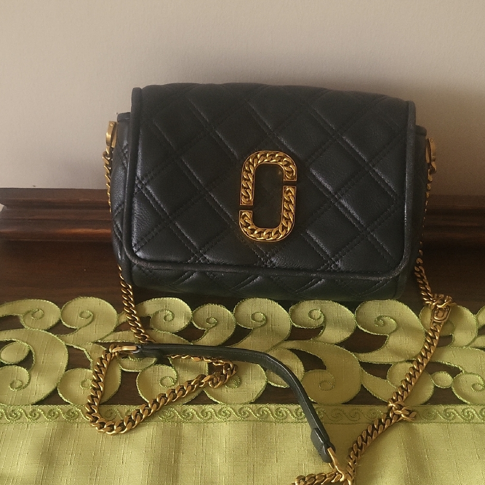The Status Marc Jacobs Quilted Bag with Brass-tone  Gold Accents